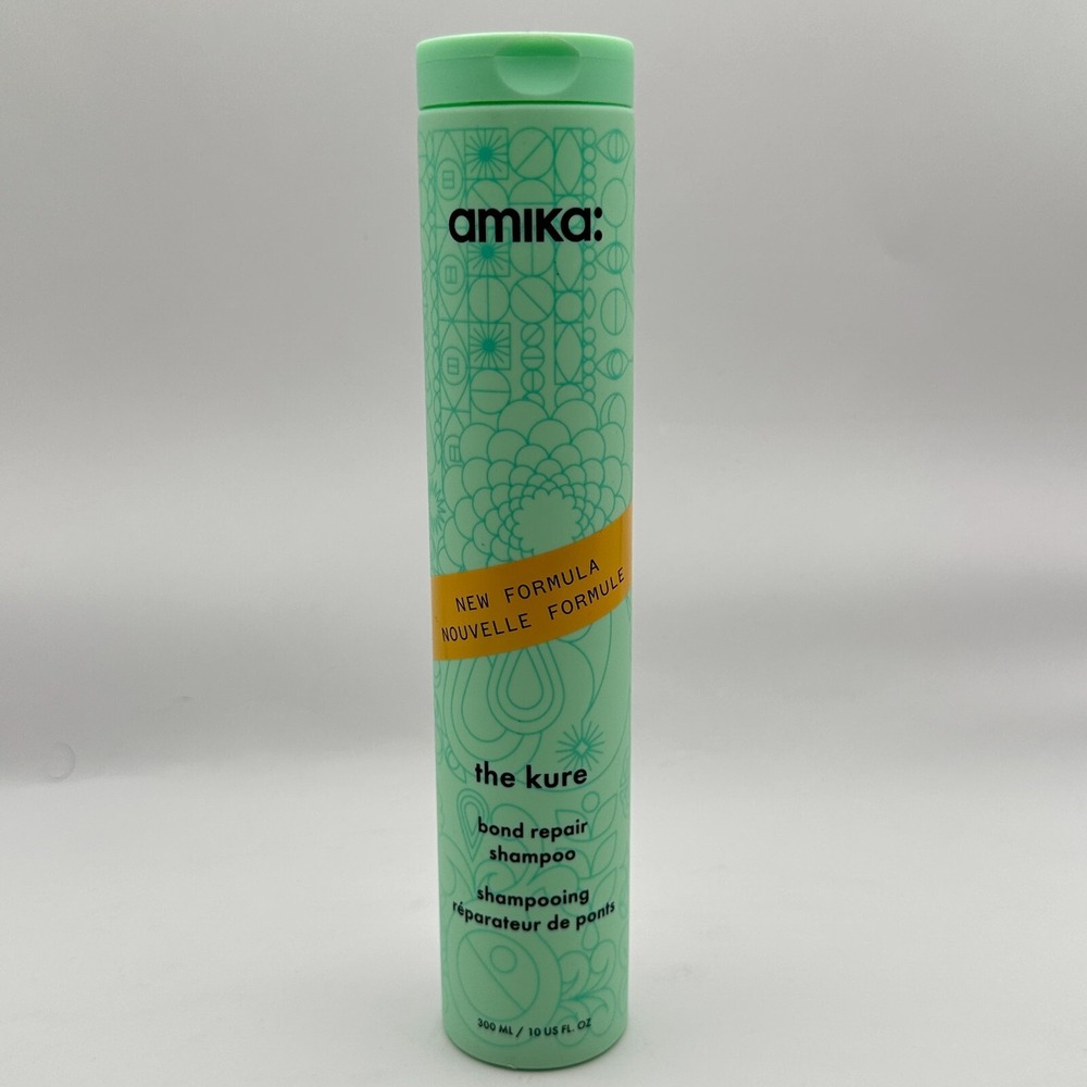 Amika The Kure Bond Repair Shampoo 300ml/10fl Oz New Formula Damaged Hair Care
